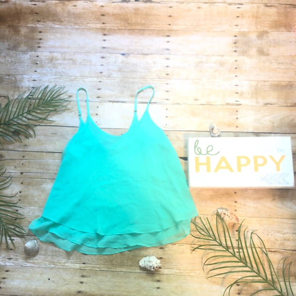 GAM Sea Green/Teal Strappy Dressy Top